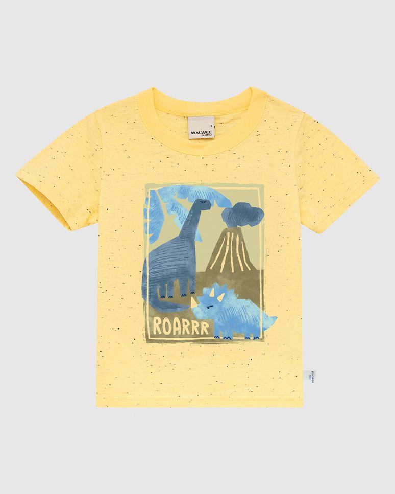 Camiseta Infantil Menino Estampa Frente E Costas Em Malha Botonê Malwee Kids