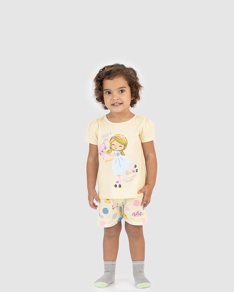 Pijama Infantil Menina Hoje É Dia De Diversão! Em Algodão Malwee Kids