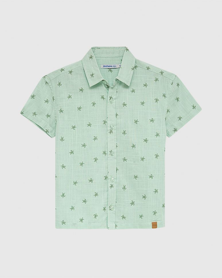 Camisa Infantil Menino Manga Curta Em Algodão Texturizado Malwee Kids