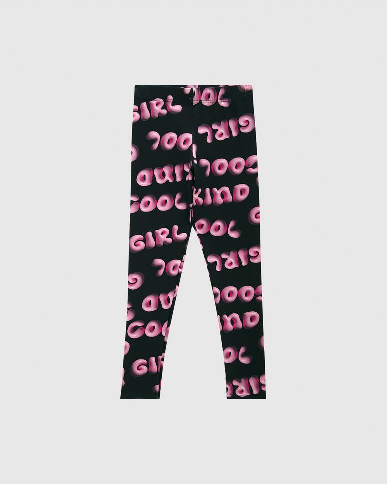 Calça Legging Infantil Estampada Em Algodão Malwee Kids