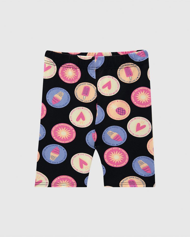 Bermuda Infantil Menina Estampada Em Algodão Malwee Kids