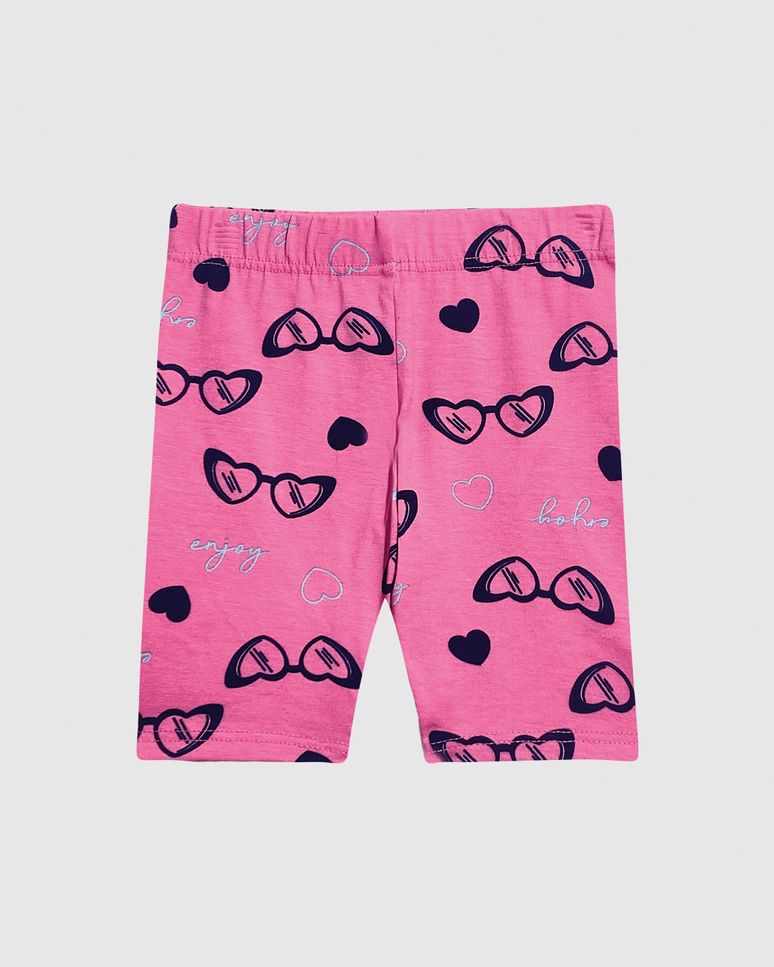 Bermuda Infantil Menina Estampada Em Algodão Malwee Kids