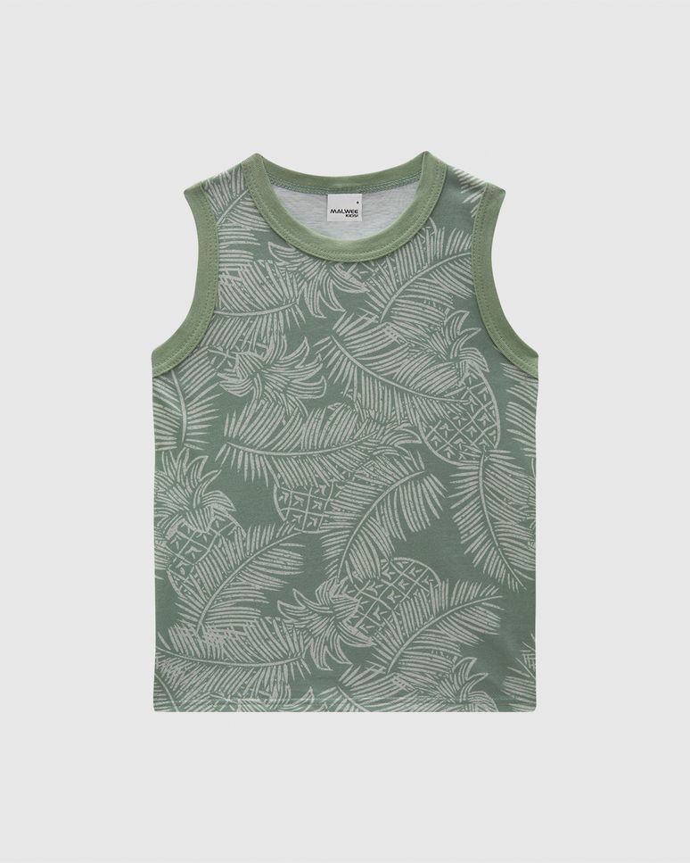 Regata Infantil Menino Estampada Em Algodão Malwee Kids