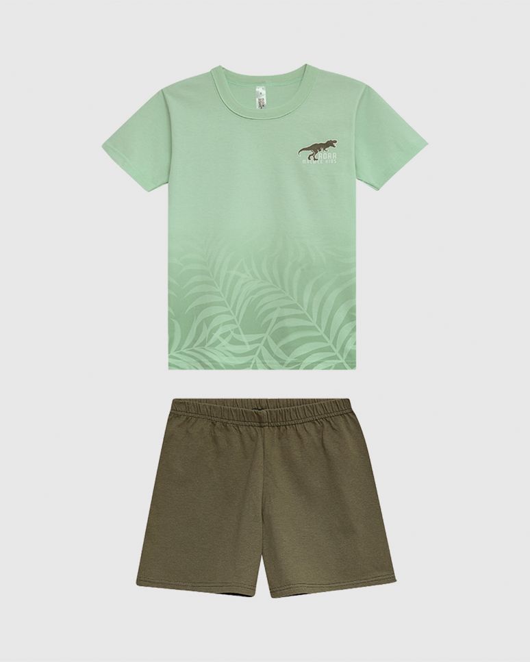 Pijama Infantil Menino Camiseta Estampa Brilha No Escuro Malwee Kids