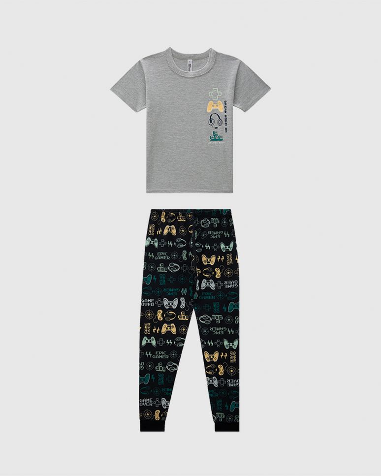 Pijama Longo Infantil Menino Dream Mode On Em Algodão Malwee Kids