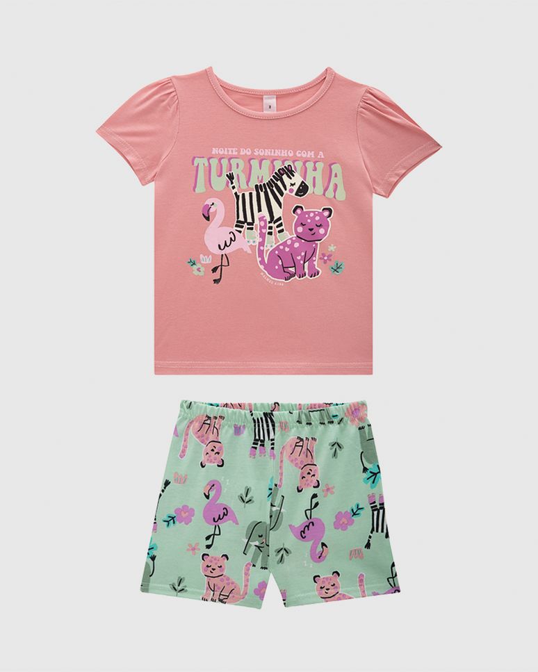 Pijama Infantil Menina Noite Do Soninho Em Algodão Malwee Kids