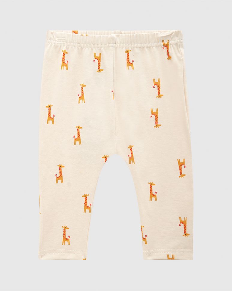 Calça Bebê Unissex Estampada Cós Elástico Em Algodão Malwee Kids