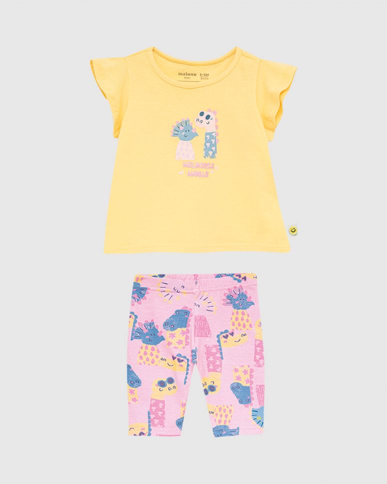 Conjunto Bebê Menina Estampa Glitter Melhores Amigas Em Algodão Malwee Kids