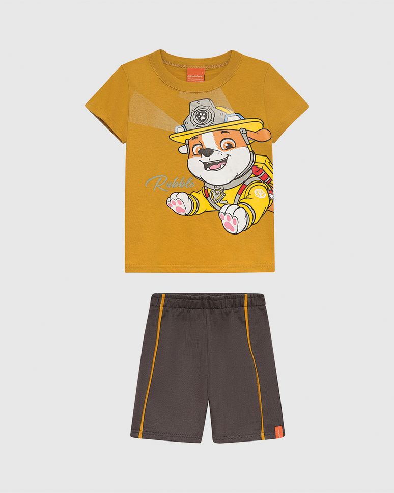Conjunto Infantil Menino Personagem Patrulha Canina Em Algodão Malwee Kids