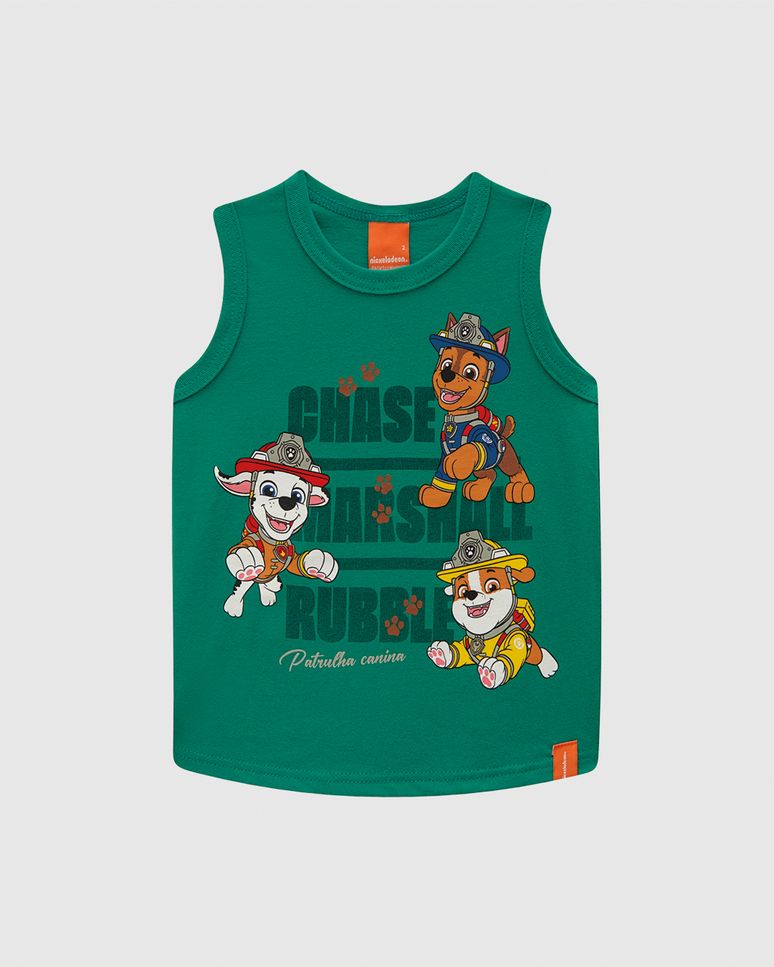 Regata Infantil Menino Especial Patrulha Canina Em Algodão Malwee Kids