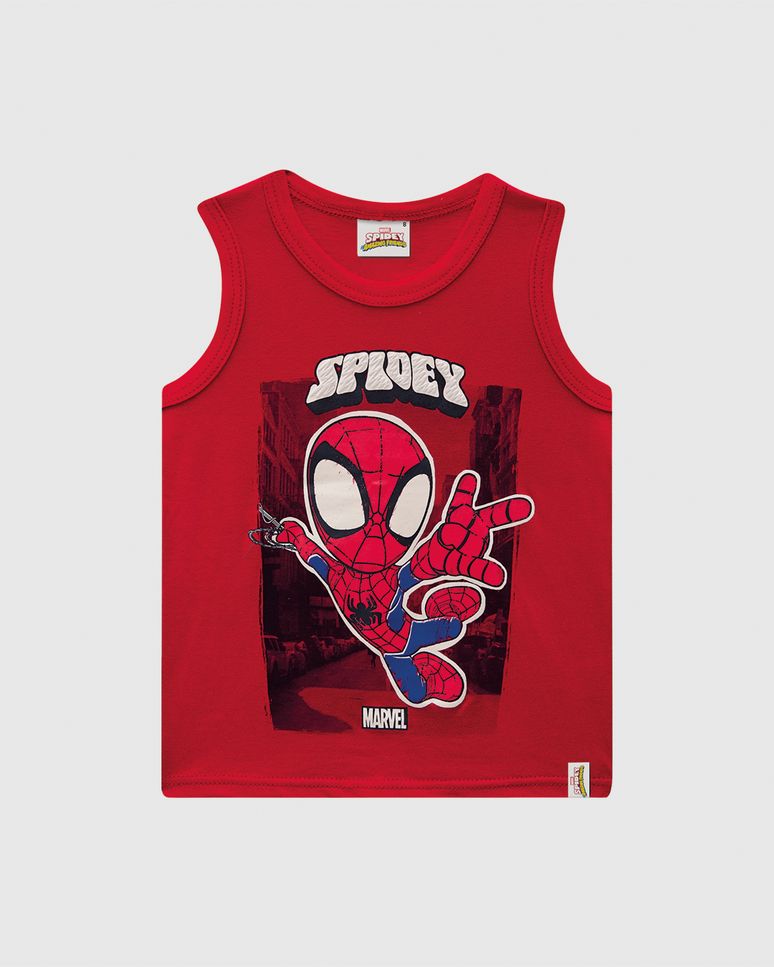 Regata Infantil Menino Spidey E Amigos Espetaculares Algodão Malwee Kids