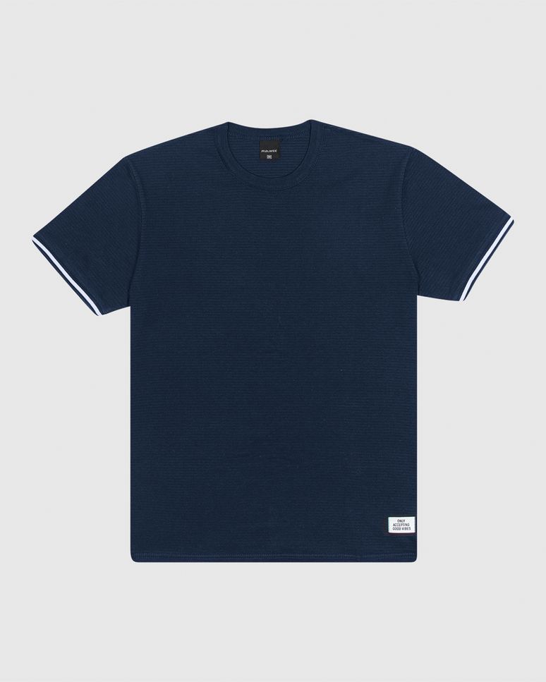 Camiseta Menino Manga Curta Costura Retilínea Malha Texturizada Malwee Kids