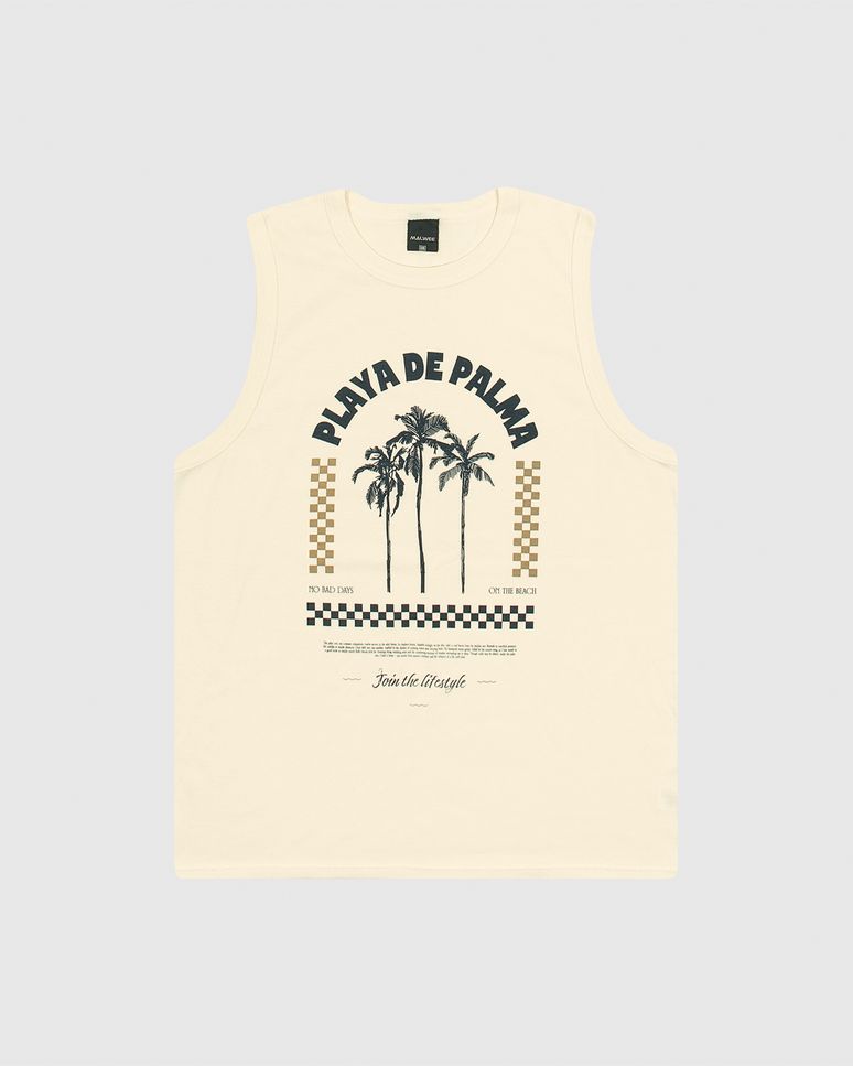 Regata Menino Alça Larga E Estampa Frontal Em Algodão Malwee Kids