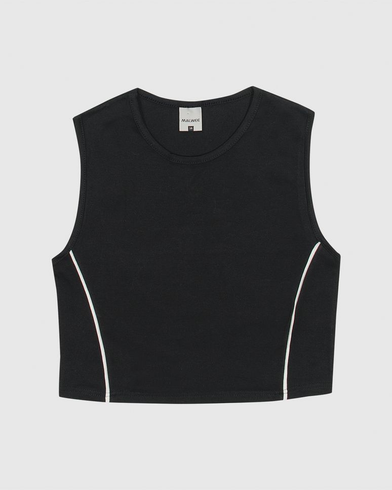 Regata Menina Justa Detalhe Recorte Em Algodão Malwee Kids