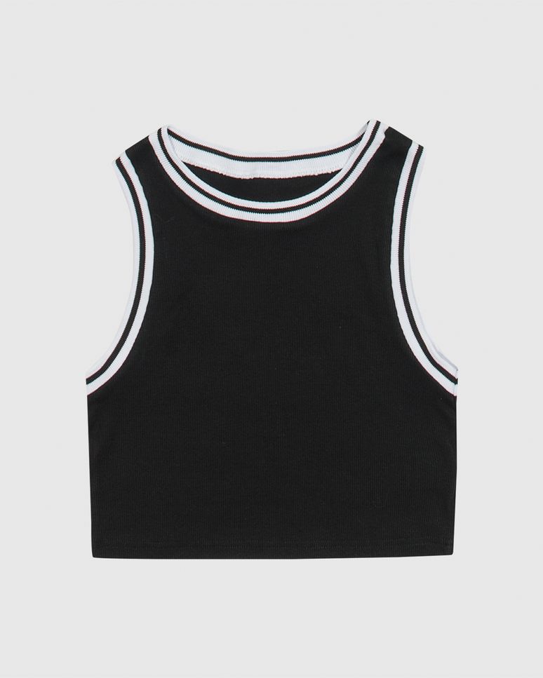 Regata Cropped Menina Detalhe Costura Retilínea Em Ribana Malwee Kids