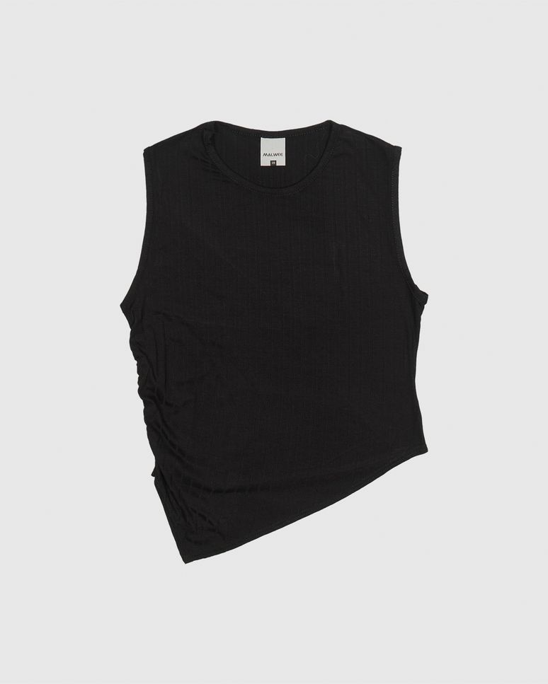 Regata Menina Barra Assimétrica Em Malha Viscose Canelada Malwee Kids