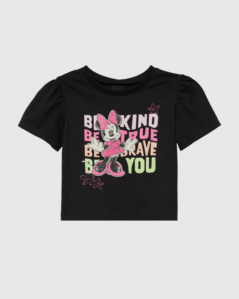 Blusa Infantil Menina Box Estampa Glitter Mickey Disney Em Algodão Malwee Kids