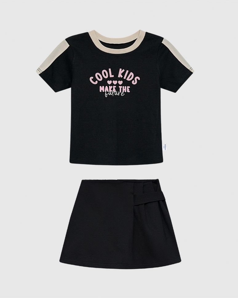 Conjunto Infantil Menina Cool Kids Make The Future Em Algodão Malwee Kids