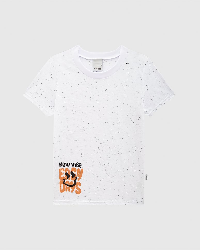 Camiseta Infantil Menino New Vibe Easy Days Em Malha Botonê Malwee Kids