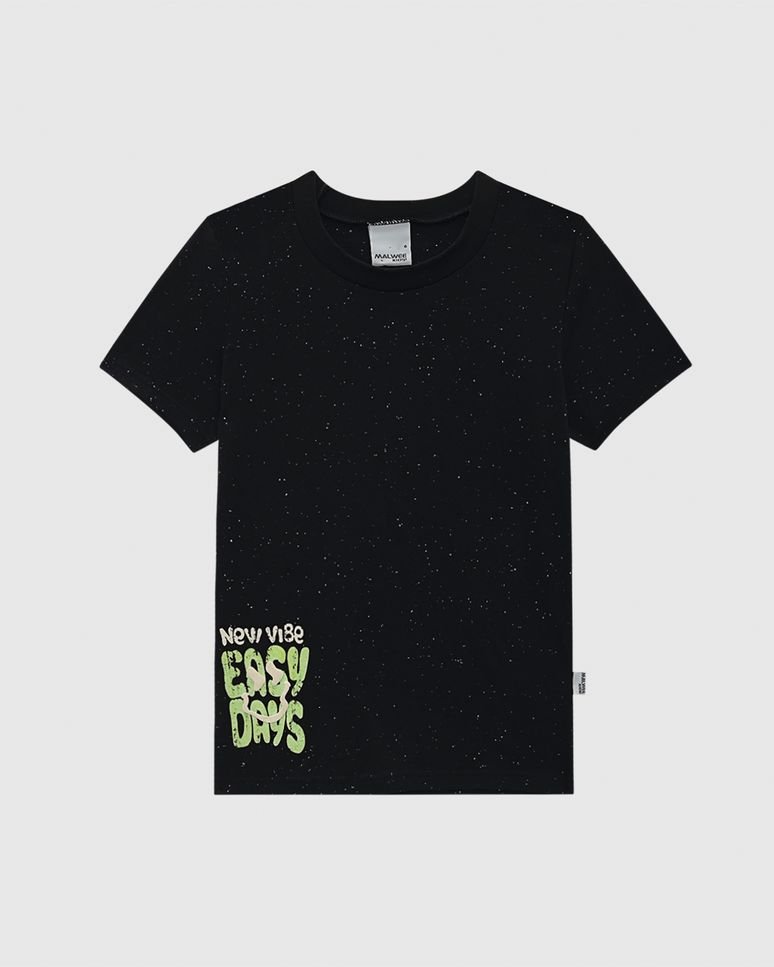 Camiseta Infantil Menino New Vibe Easy Days Em Malha Botonê Malwee Kids
