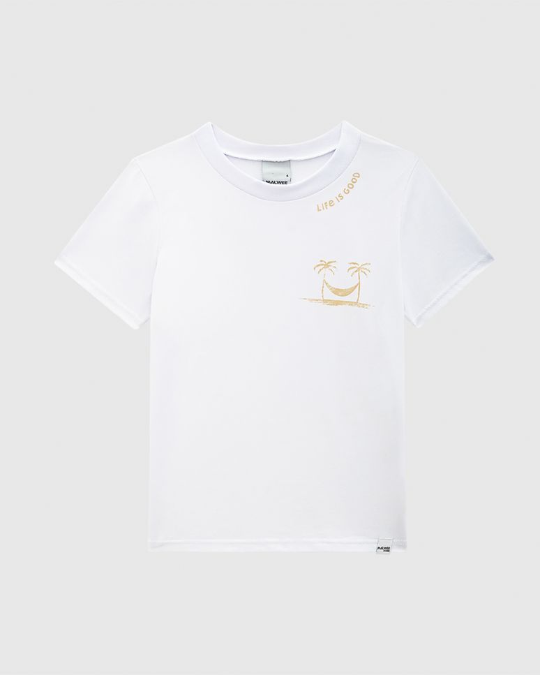 Camiseta Infantil Menino Estampa Life Is Good Em Algodão Malwee Kids