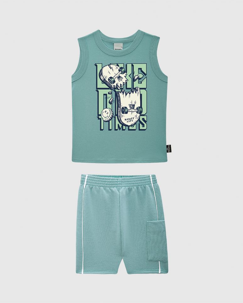 Conjunto Infantil Menino Regata Like Old Times Em Algodão Malwee Kids