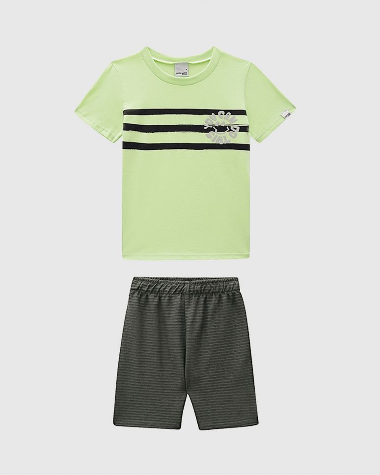 Conjunto Infantil Menino Camiseta You Can Do This Em Algodão Malwee Kids