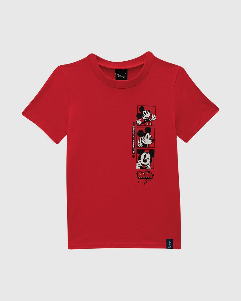 Camiseta Infantil Menino MM Real World Adventures Mickey Disney Malwee Kids
