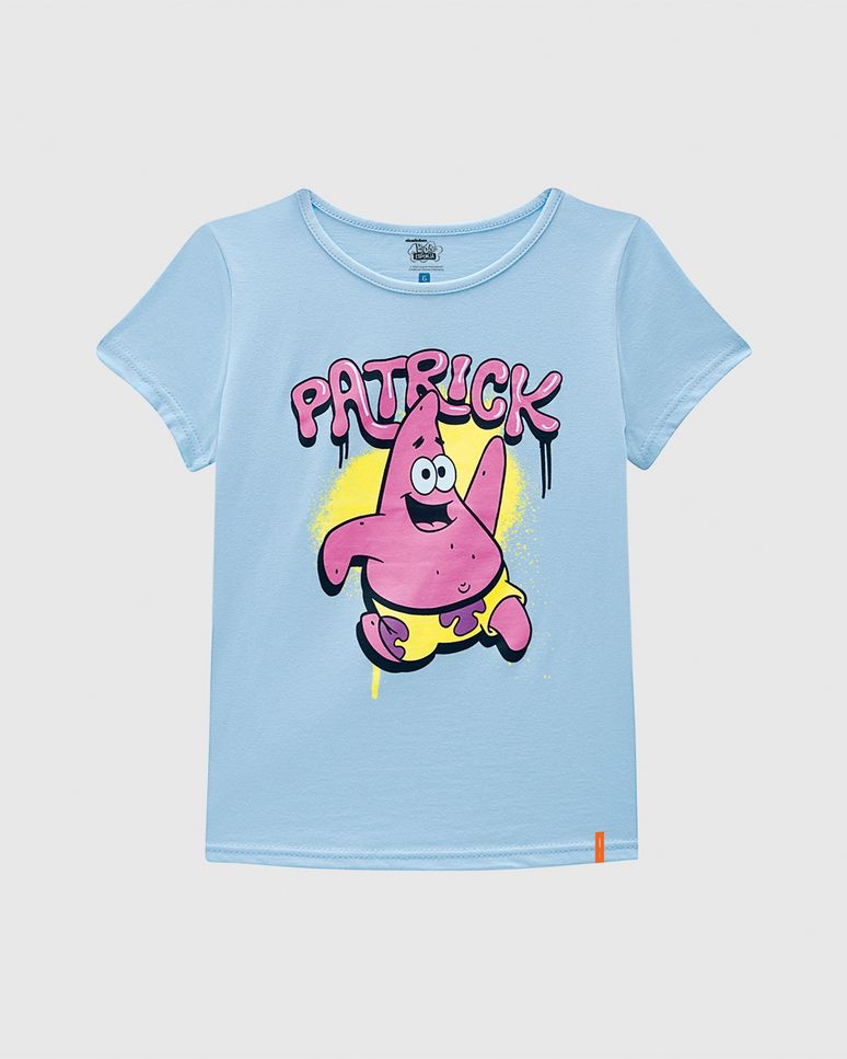Blusa Infantil Menina Estampa Patrick Bob Esponja Em Algodão Malwee Kids