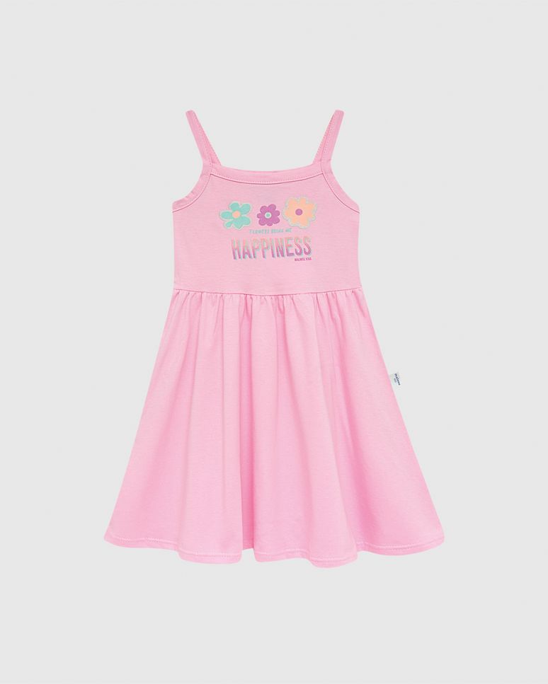 Vestido Infantil FlowersBring Me Happinnes Em Algodão Malwee Kids