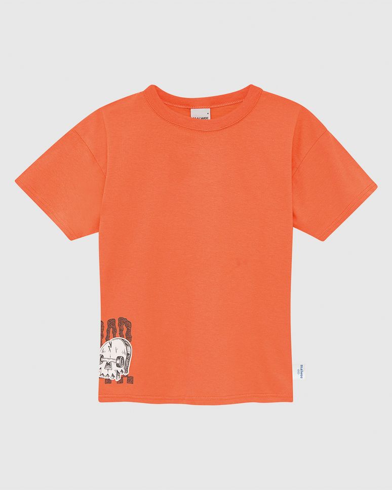 Camiseta Infantil Menino Estampa Rad Frente E Costas Em Algodão Malwee Kids