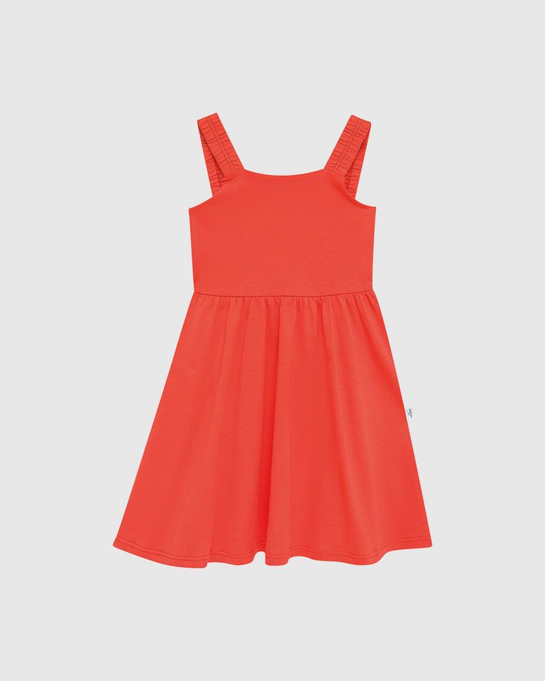 Vestido Infantil Detalhe Decote Costas Em Algodão Malwee Kids