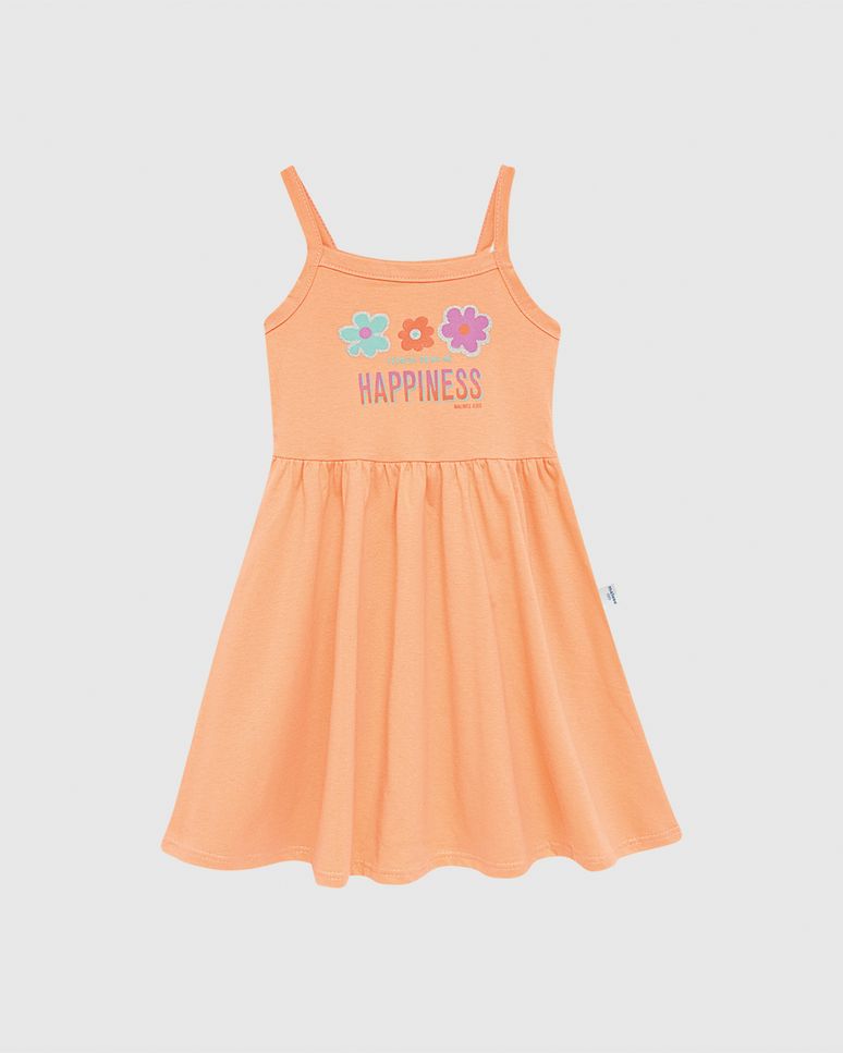 Vestido Infantil FlowersBring Me Happinnes Em Algodão Malwee Kids