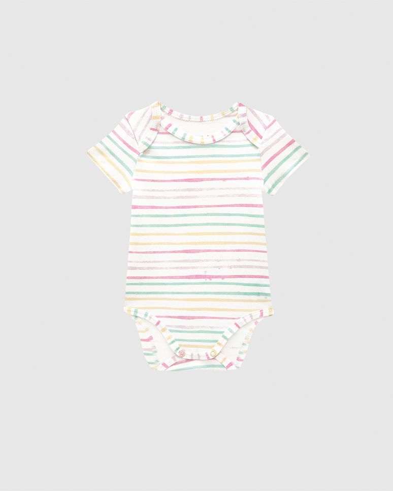Body Bebê Menina Estampa Digital Em Algodão Malwee Kids