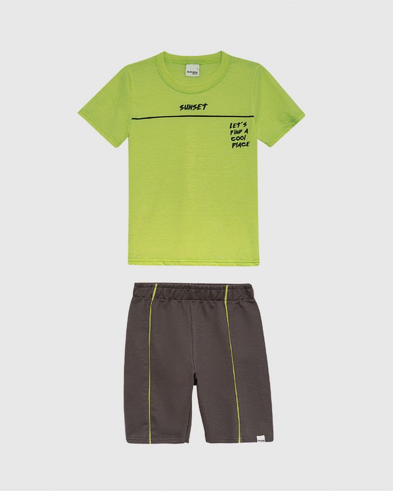 Conjunto Infantil Menino Sunset Let’s Find A Cool Place Malwee Kids