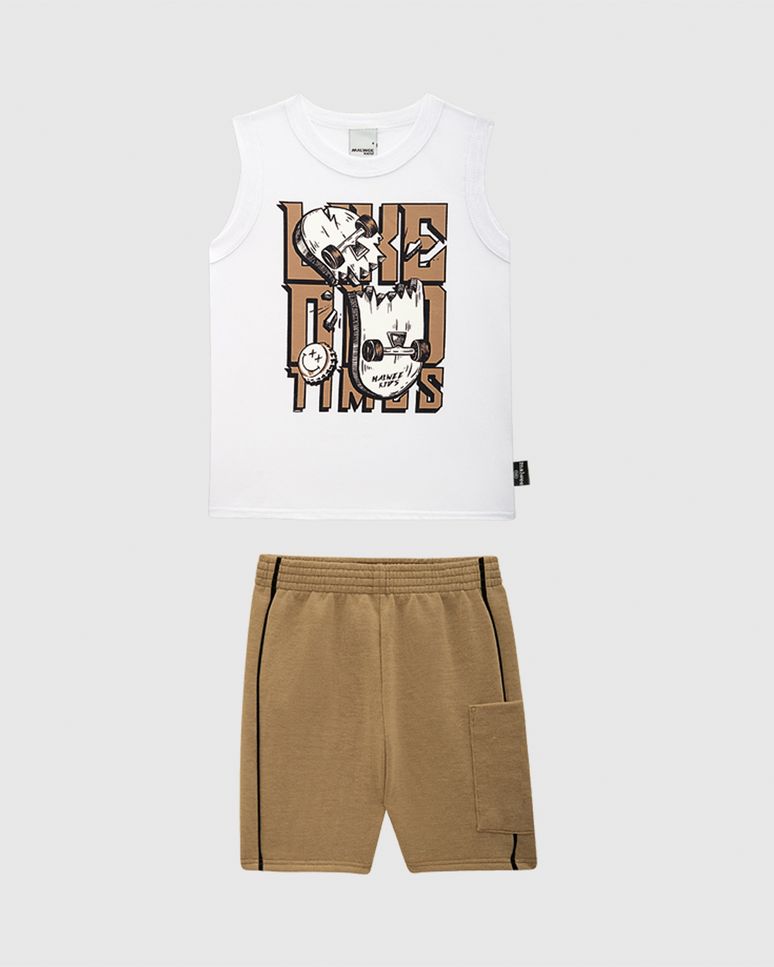 Conjunto Infantil Menino Regata Like Old Times Em Algodão Malwee Kids