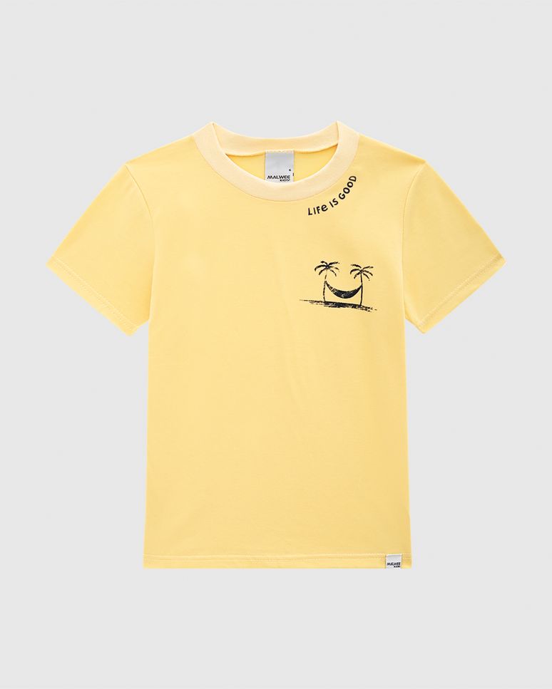 Camiseta Infantil Menino Estampa Life Is Good Em Algodão Malwee Kids