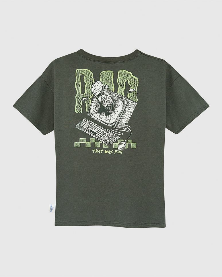 Camiseta Infantil Menino Estampa Rad Frente E Costas Em Algodão Malwee Kids