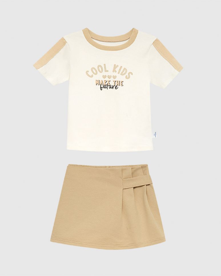 Conjunto Infantil Menina Cool Kids Make The Future Em Algodão Malwee Kids