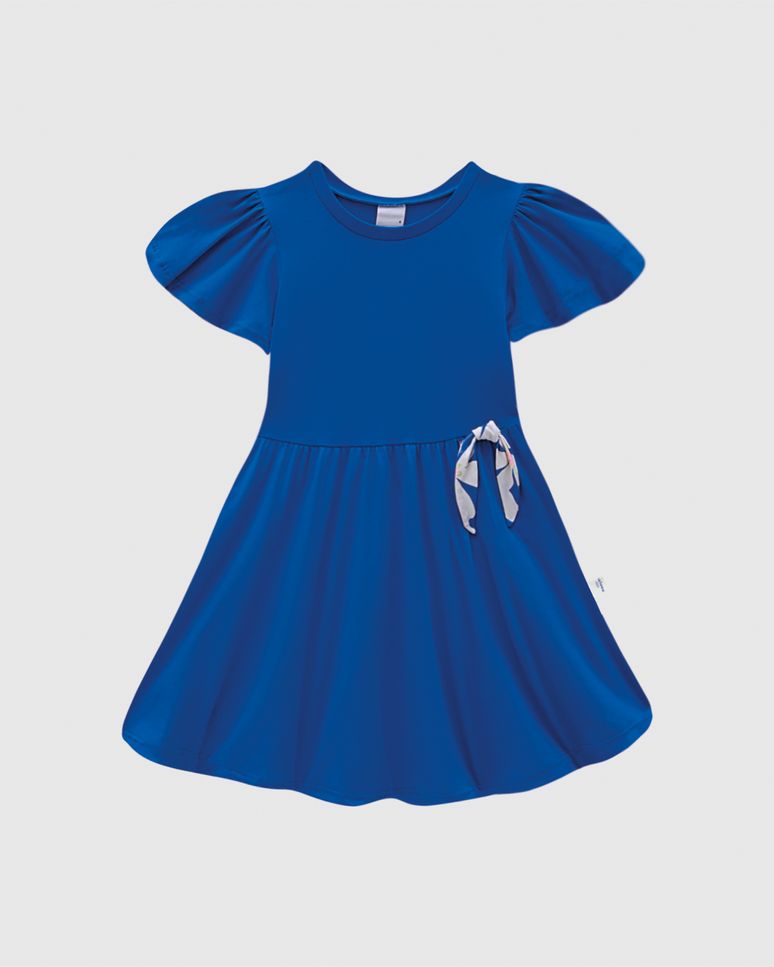 Vestido Infantil Detalhe Lenço Decorativo Em Algodão Malwee Kids