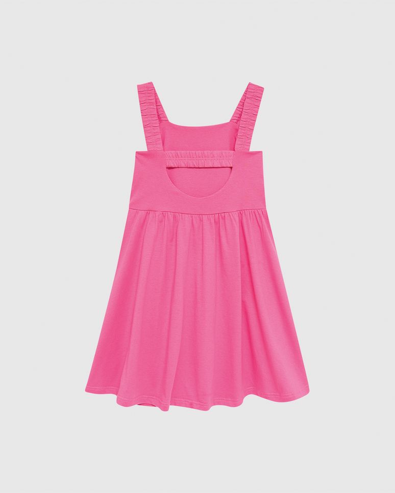 Vestido Infantil Detalhe Decote Costas Em Algodão Malwee Kids