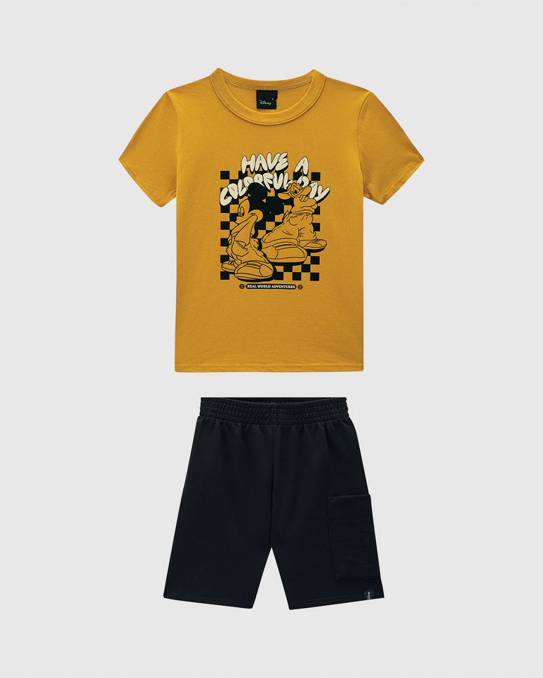 Conjunto Infantil Menino Have A Colorful Day Mickey Disney Malwee Kids