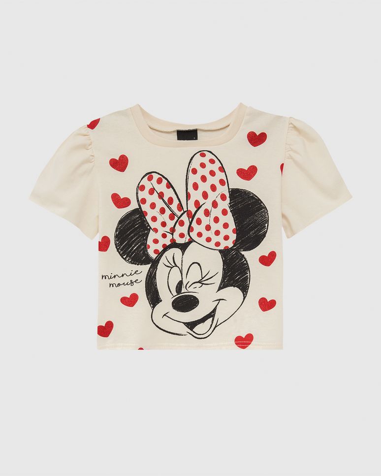 Blusa Infantil Menina Box Estampa Glitter Mickey Disney Em Algodão Malwee Kids