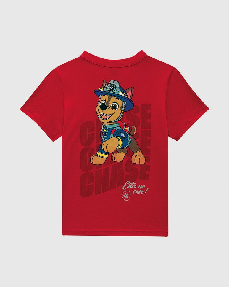 Conjunto Infantil Menino Camiseta Estampa Costas Patrulha Canina Malwee Kids