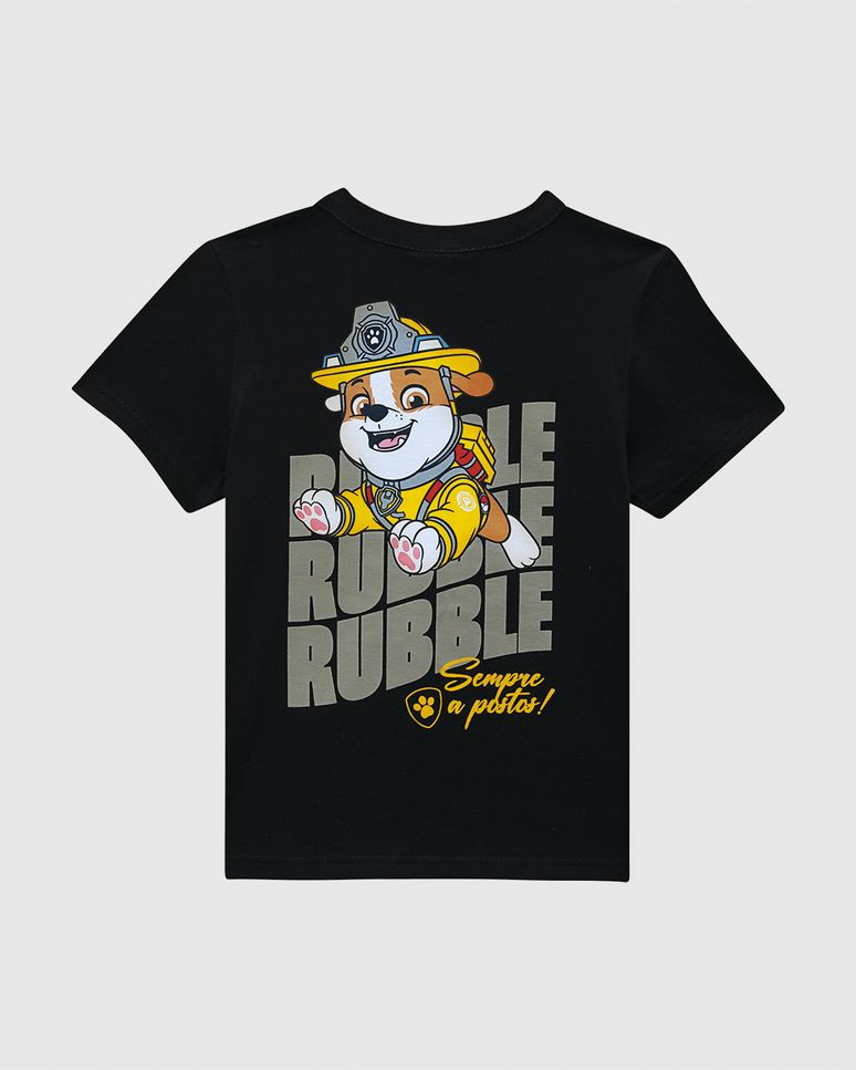 Conjunto Infantil Menino Camiseta Estampa Costas Patrulha Canina Malwee Kids