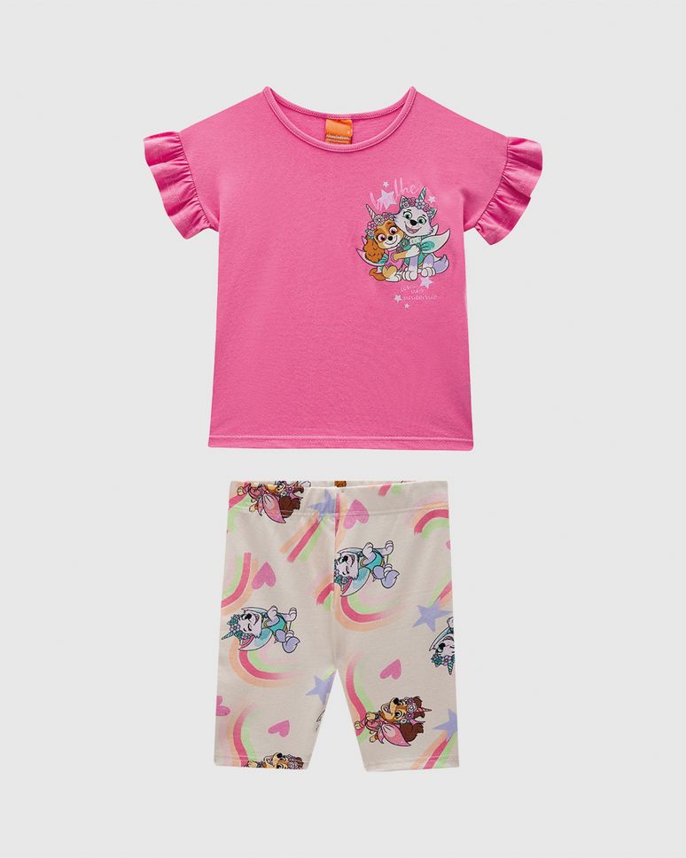 Conjunto Infantil Menina Brilhe Como Um Unicórnio Patrulha Canina Malwee Kids
