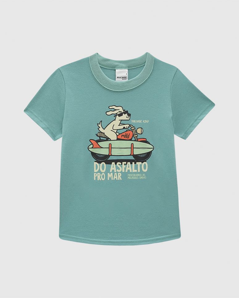 Camiseta Infantil Menino Estampa Temática Em Algodão Malwee Kids