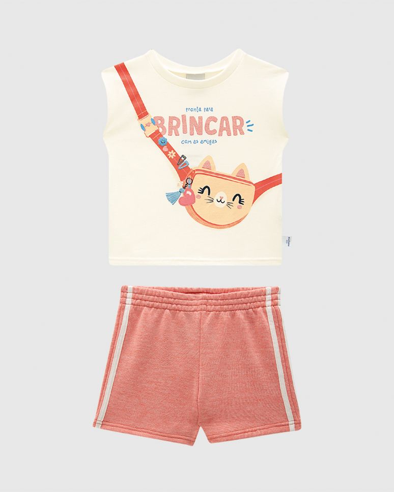 Conjunto Infantil Menina Pronta Para Brincar Com As Amigas Malwee Kids