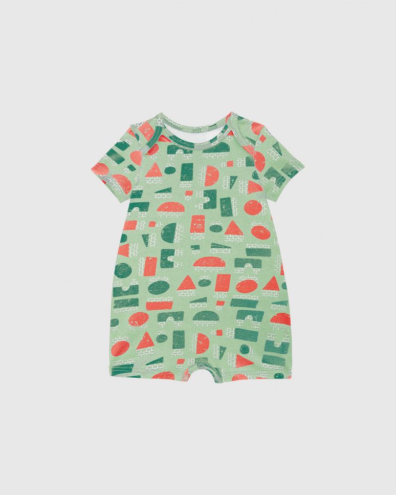 Macaquinho Bebê Menino Fechamento Botão De Pressão Em Algodão Malwee Kids