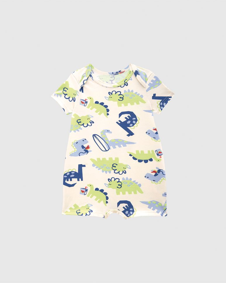 Macaquinho Bebê Menino Fechamento Botão De Pressão Em Algodão Malwee Kids